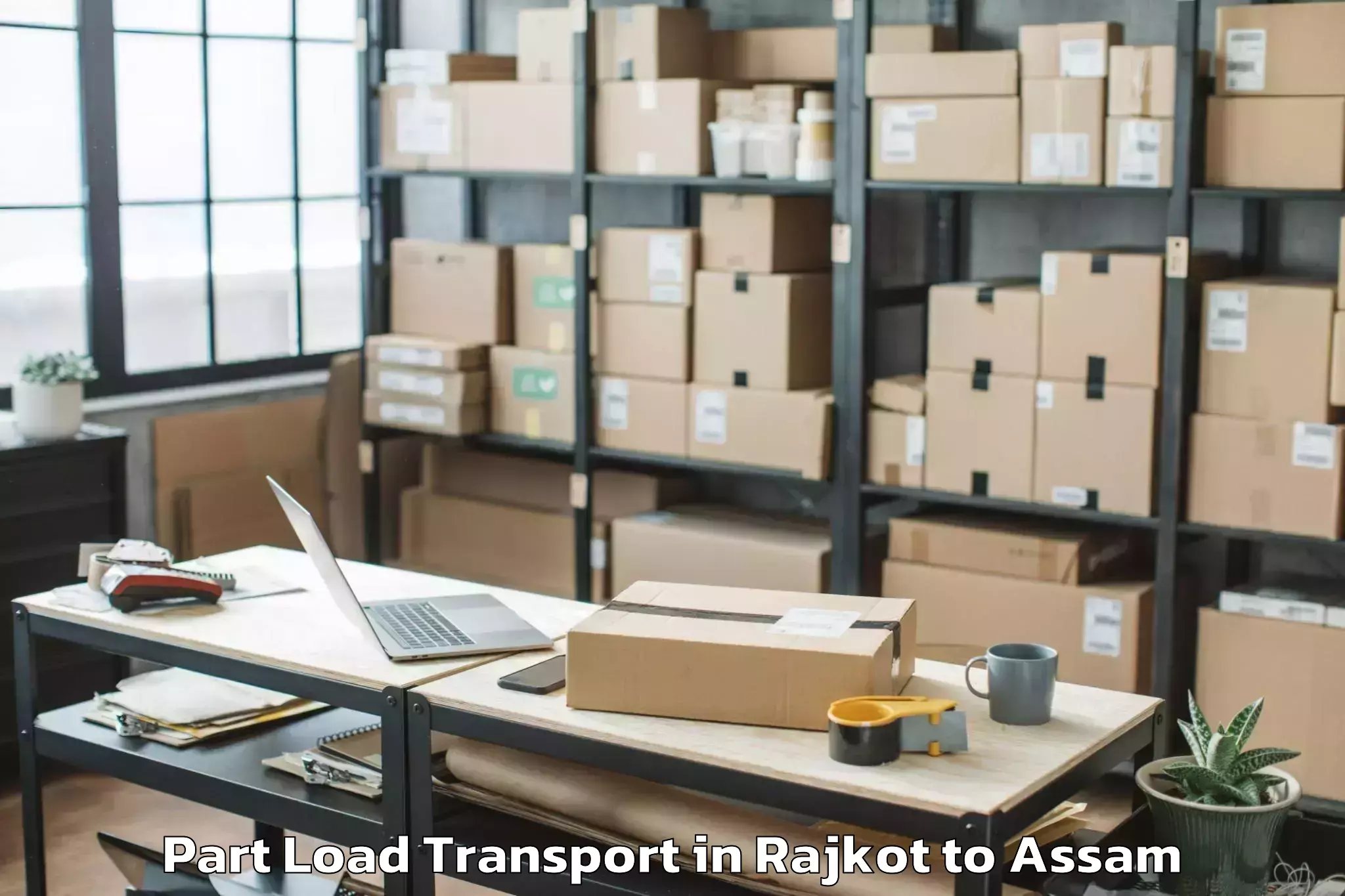 Book Rajkot to Behali Part Load Transport Online